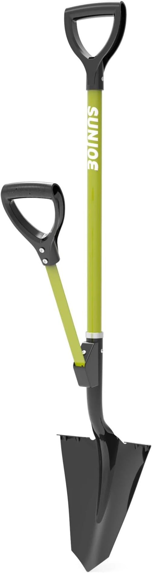 Sun Joe Garden Digging Shovel with 9" Steel Spear Head Blade and Assist Handle – Heavy-Duty, Back-Saving Gardening Tool for Planting, Landscaping, Trenching & Yard Work, Shovelution SJ-SHLV07