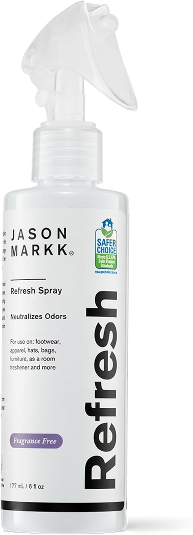 Jason Markk Refresh Spray, Odor Eliminator, Home, Carpet, Furniture, Clothing, and More, Safe and Gentle Deodorizer Formula, Unscented, 6oz