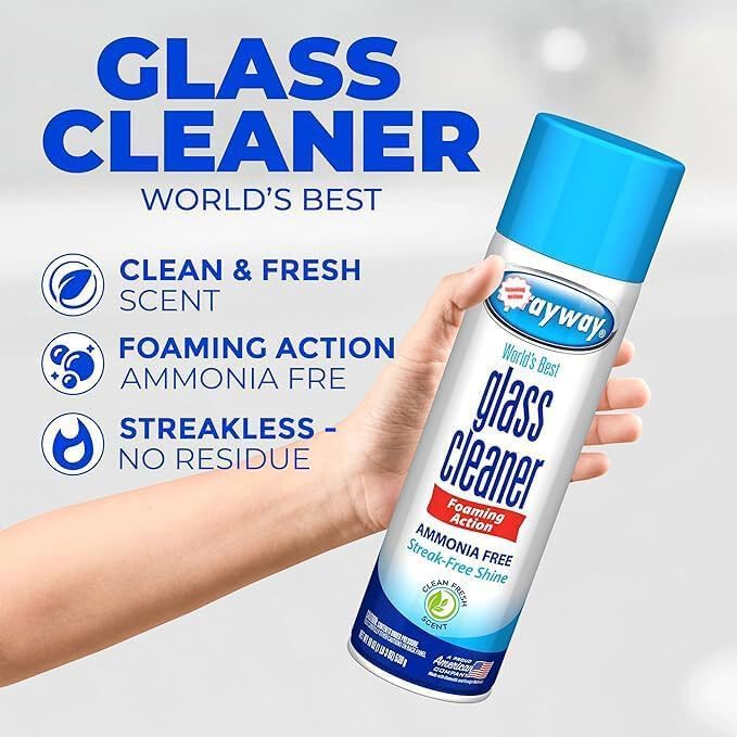 Sprayway's Glass Cleaner, 19 Oz Cans, (Pack of 2) Premium Microfiber Cleaning Cloth