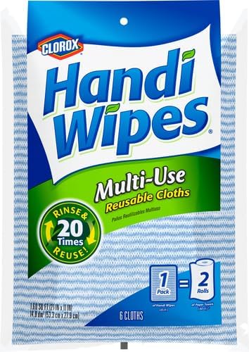 Handi Wipes Reusable Cloths, Extra Large,6 Count (Pack of 2)