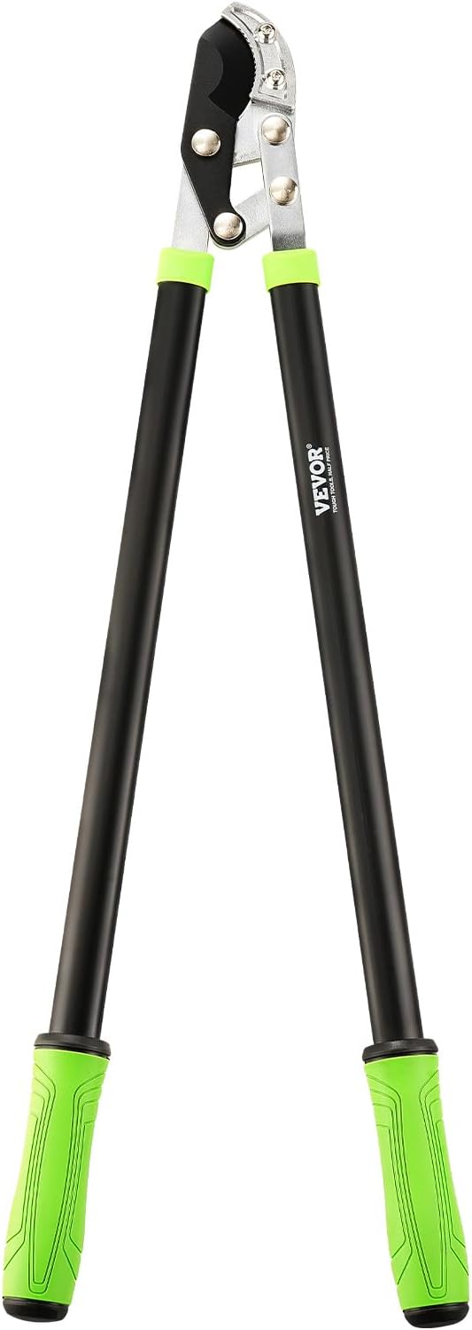 VEVOR Loppers for Tree Trimming, 32 inch Garden Anvil Trimmer with Compound Action, Sharp Steel Blade, Heavy Duty Tree Branch Cutter Up to 2 inch Dia Cut Capacity, Ergonomically Designed Handles