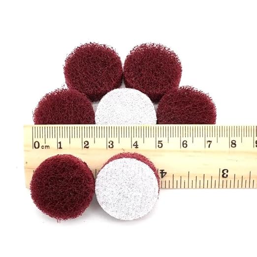 60 PCS 1 Inch 25mm 240-800 Grit Multi-Purpose Flocking Scouring Pad Duty Nylon Cloth for Polishing & Grinding,800