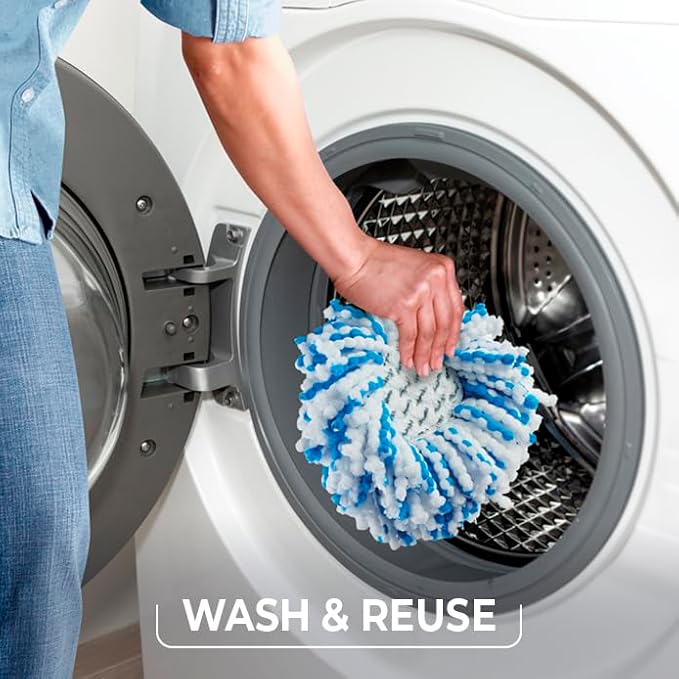 O-Cedar Genuine RinseClean Deep Clean Spin Mop Head Replacement (1-Pack) | 40% More Cleaning Power | Microfiber Refill | Machine Washable | Compatible with O-Cedar EasyWring RinseClean Spin Mop System