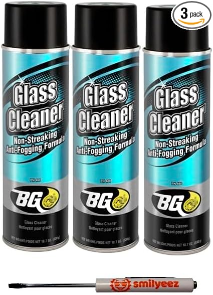 Smilyeez Listing For BG Glass Cleaner PN 460 18.7 oz Can (3 cans) with Pocket Screwdriver
