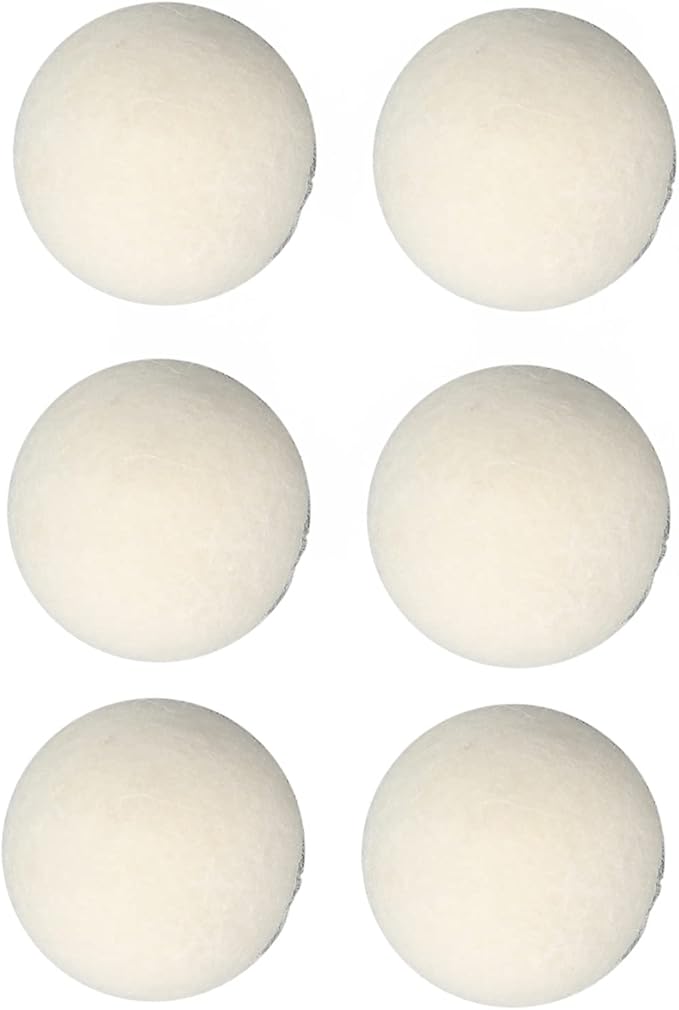 ZJchao 6 Pack Wool Dryer Balls for Laundry High Density Wool Drying Balls Reduce Static Cling Shorten Drying Time Reusable with Softener Alternative for Clothes Baby Delicates (5cm)