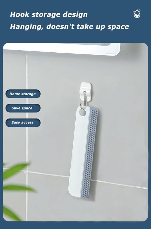 All-Purpose Mini Soft Rubber Window Squeegee Window Scrubber Scraper Glass Cleaning Squeegee Tool for Glass,Shower Door,Mirrors,Bathroom,Kitchen Countertops,Car Windshield (1)