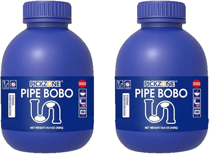Pipe Bobo Drain Cleaner 2PCS, Drain Opener,Powerful Unclogging, Clog Remover, Shower, Tub, Compatible with All Pipe Materials