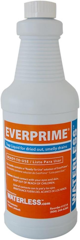 Waterless 1514 1-Quart EverPrime Drain Trap Liquid