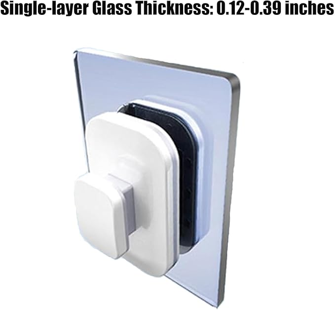 Magnetic Windshield Cleaner Tool, Double-Sided Window Cleaner Glass Wiper, Magnetic Window Cleaner, Magnetic Windshield Cleaner for High Rise Double Glazed Windows Thickness