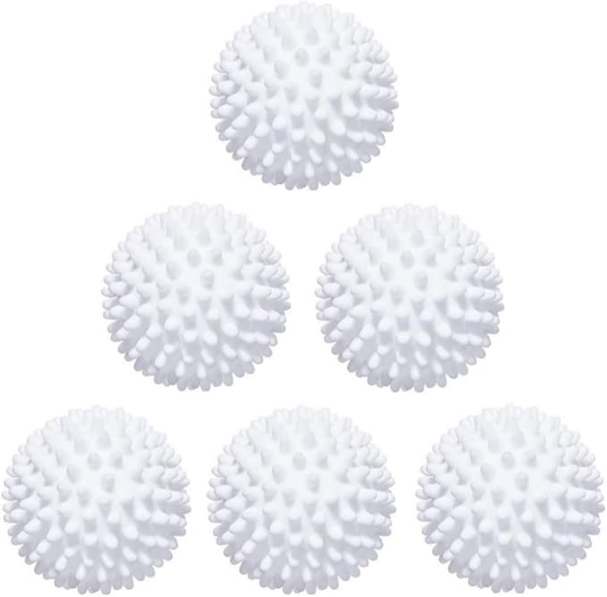 YF-ANEN Laundry Dryer Balls - 6 Pack Reusable Fabric Softener Alternative (White)