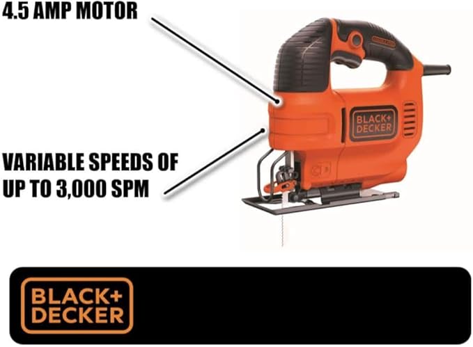 BLACK+DECKER Jig Saw, 4.5 -Amp (BDEJS300C)