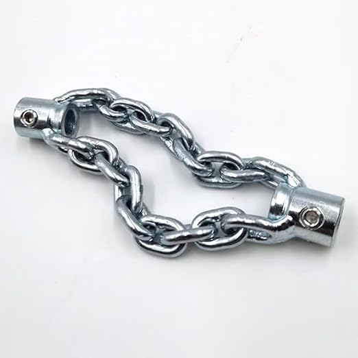 Flex‑Shaft Sewer Descaling Chain,Rotary Cable Sewer Dredge,Versatile PVC Pipe Oil Pollution in Pipeline Blocks Drilling Maintenance Tool Suitable for 16mm Spring (Silver)