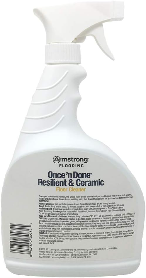 Once 'N Done Resilient & Ceramic Floor Cleaner Spray