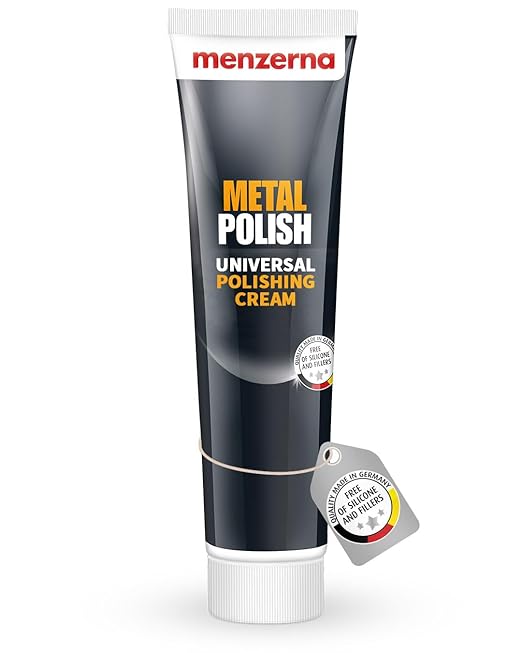 Menzerna Metal Polish Universal Polishing Cream (Cleans and Polishes Stainless Steel, Aluminium, Chrome, Brass, Copper, Silver and Plastics)