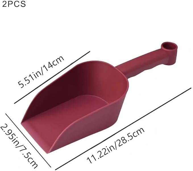 2 Pcs Garden Scoops PP Resin Hand Trowels Hanging Hole Design Shovel Scoops for Home Flower Soil Planting Digging Transplanting Compost Dog Food