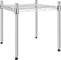 Simple Deluxe 1-Tier Shelving Unit, 15" W x 15" D x 13.8" H Wire Metal Storage Rack, Chrome