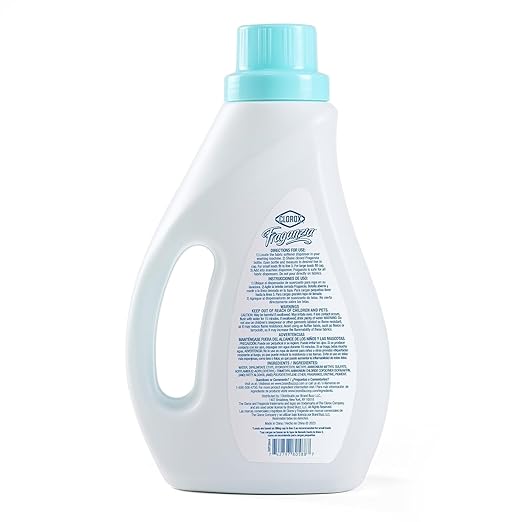 Clorox Fraganzia Liquid Laundry Fabric Softener, Ocean Scent - Laundry Odor Eliminator, Wrinkle Reducer and Static Reducer, 40 Fl Oz - 6 Pack