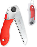 TOOLUX Folding Saw, 5inch Small Pruning Saw for Tree, Wood Hand Saws With Hard Teeth, Quality SK-5 Steel Hunting Saw Foldable with Box for Deer, Tree, Wood and Limb Cutting
