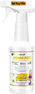 Bed Bug Spray 16 Oz, Carpet Beetle Killer, Indoor & Outdoor Bug Control for Bug Egg, Mite, Ant, Spider and Flea, Plant Extract Based Non Toxic Bed Bug Killer, Child & Pet Safe