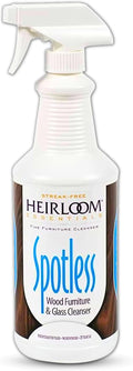 Heirloom Essentials Spotless Multisurface Cleaner Spray - Wood Cleaner Spray - Wood Furniture Cleaner & Glass Cleaner - Natural Window Cleaning Spray - Natural Wood Cleaner & Other Surfaces (32 oz)