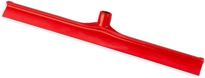 SPARTA 24" Floor Squeegee Replacement Head, Seamless Rubber with Rust-Free Plastic Frame for HACCP Compliance, Heavy-Duty Industrial Use, Thermoplastic Rubber, 24 Inches, Red