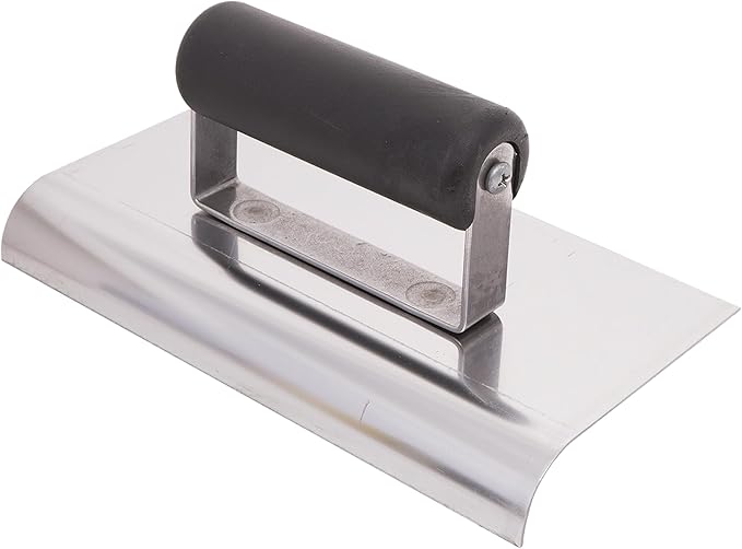 MARSHALLTOWN QLT Stainless Steel Hand Edgers, Plastic Handle Material, 152mm Width, 203mm Length, 3mm Radius, 6mm Lip, Made In The USA, CE521SP