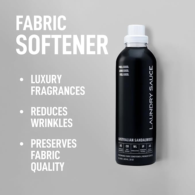 Laundry Sauce - 02 Sets of Luxury Scented Laundry Fabric Softener Bundle (Australian Sandalwood and Italian Bergamot), Premium Laundry Fabric Softener with High-End, Sophisticated Fragrances
