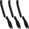 Hard Bristle Crevice Cleaning Brush - Home Cleaning Tools, Multi-Purpose Crevice Supplies for Kitchen, Bathroom, Toilet, Window, Vehicle, Faucets, Grout, Home (3, Black)