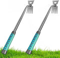 2Pcs Weed Puller Tool, Weeding Artifact Uprooting Steel Hand Weeder Tool for Garden Yard Farm - Durable Manganese, Manual Multifunctional Weeding Artifact Kit (Green)