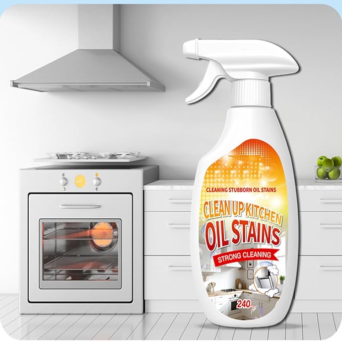 Clean Up Kitchen Oil Stains Spray,Kitchen Cleaner Spray,Heavy Oil Cleaner Stain,All-Purpose Cleaning Spray for Kitchens Oil Stain Remover (8.45oz)