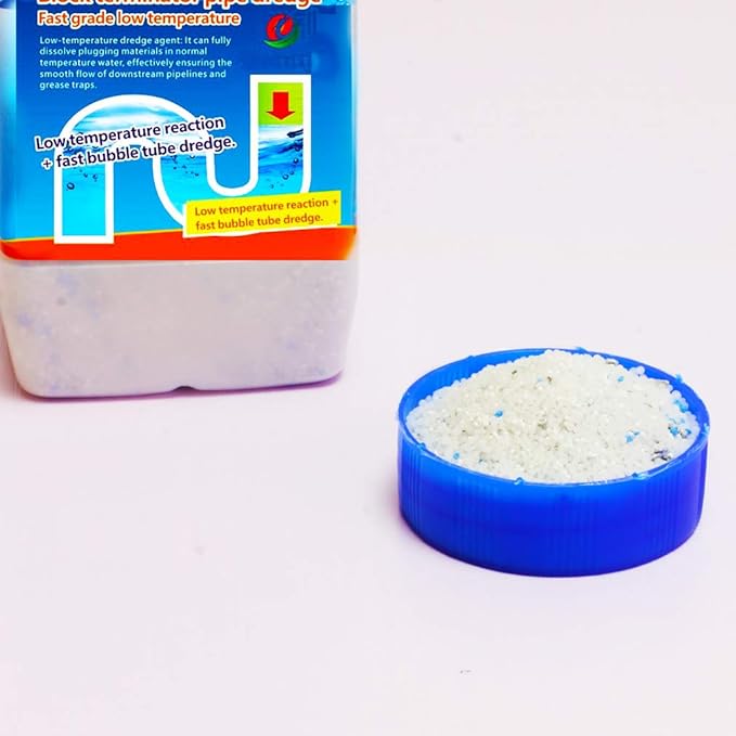 Ifish Pipe Dredge Deodorant, Magic Powder Drain Clog Remover, Pipe Powder Dredge Agent for Kitchen Sink Toilet Bowl Cleaner Bubble Bombs Quick Foaming（1pcs）