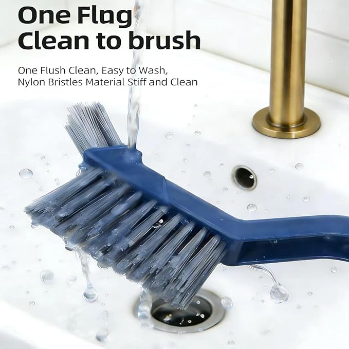 Crevice Cleaning Brush,2 Pack Multi-Purpose Hard Bristle Brushes for Deep Cleaning Kitchen, Bathroom, Grout, Sink, Cup, Teapot, Bottle, Blender, Corners, Tight Spaces