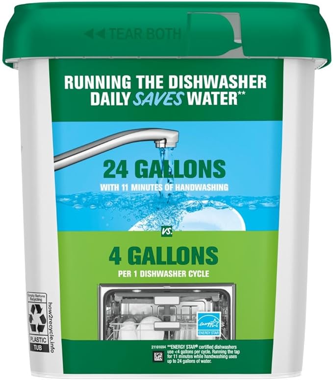 Cascade Free & Clear Dishwasher Pods, Dishwasher Detergent, Dish Detergent Soap, Lemon Essence, 47 Count