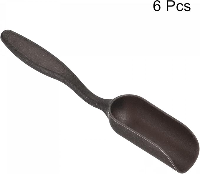 MECCANIXITY 5.7 Inch Gardening Shovel Spoons 6 Pack Mini Soil Scoops Cultivation Transplanting Tools, Black