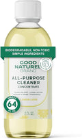 Good Natured Brand All-Purpose Cleaner Concentrate | Multi-Surface Cleaner | Natural Lemon Essential Oil | Multipurpose Cleaner Concentrate All Surfaces | Lemon Love | 4oz makes 64oz