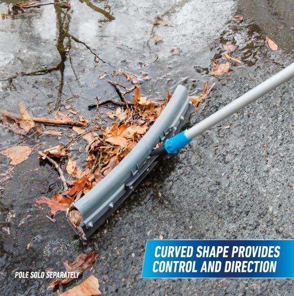 Unger Professional Lock-On 22” Curved AquaDozer, Lightweight Rubber Durable Squeegee for Tile, Smooth Concrete, Basements & Hurricane Clean-Up