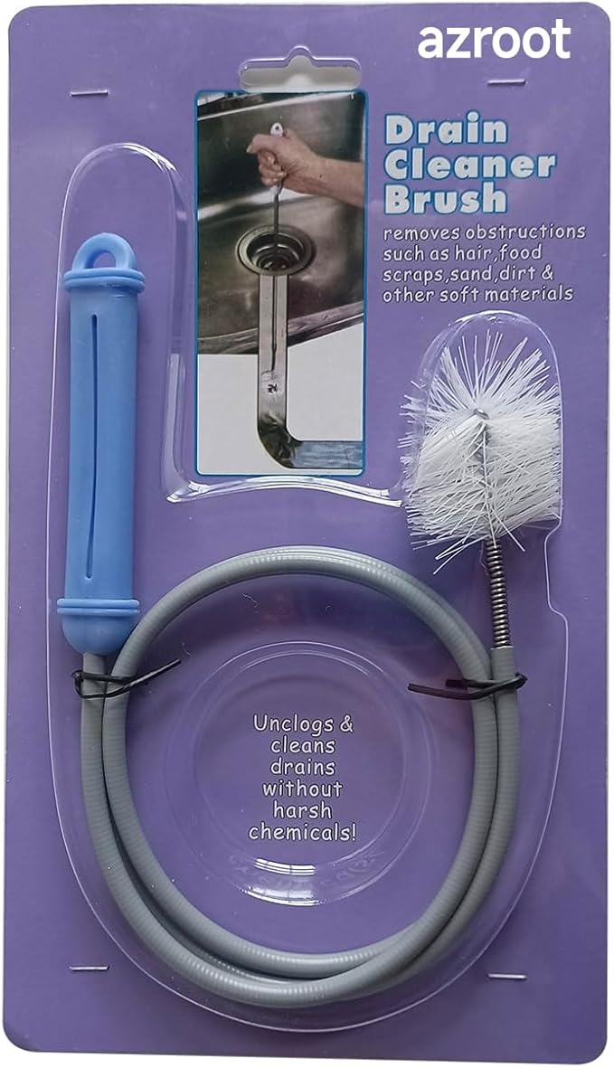 59 Inch Drain Cleaner Brush, Pipe Cleaner Clog Remover for Cleaning Sink, Bathtub,kitchen, AC Pipe,Shower Drain