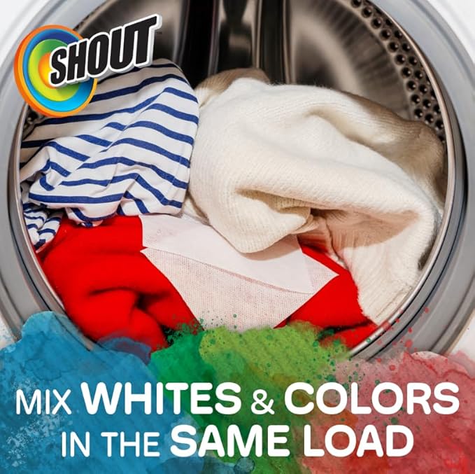 Shout Color Catchers for Laundry, Allow Mixed Washes, Prevents Color Runs and Maintains Original Clothing, 72 Count - Pack of 2 (144 Total Sheets)
