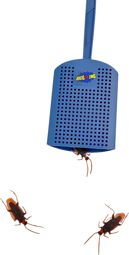 Heavy Duty Fly Swatter and Spider Catcher and Release. Insect Fly Catchers for Inside Home. House Fly Swatter or Humane Bug Catcher with Built in Insect Scoop. (3, Blue)