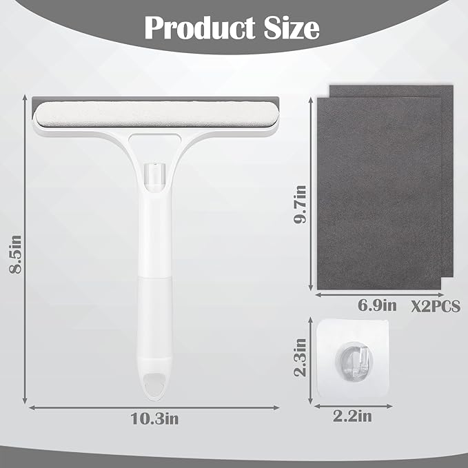 XANGNIER Window Cleaner Tool Kit,2026 3 in 1 Window Cleaning Scraper with Spray,Thickened Magic Cleaning Cloth,Window Scrubber Cleaning Squeegee for Glass,Mirror,Shower Doors,Car Windshields(White)