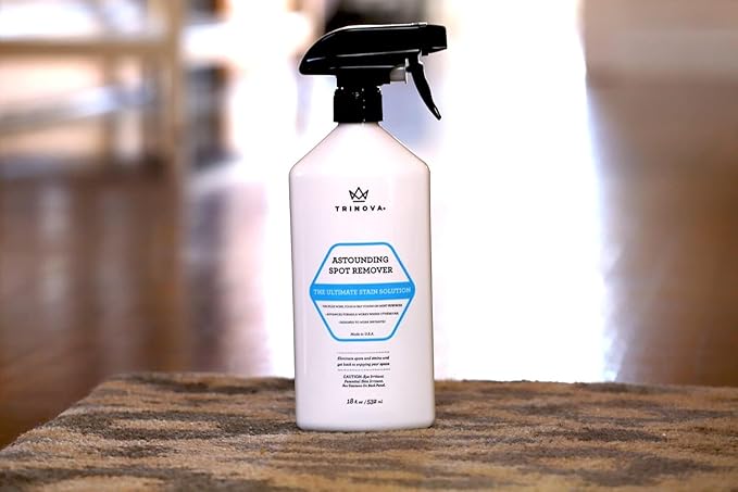 TriNova Astounding Spot Remover - Spot Cleaner for Carpet and Upholstery, Cleans Stains on Couch, Sofa, Fabric & More Removes Red Wine & Coffee Stains with Ease - 18 fl oz
