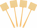 HARFINGTON 2pcs Fly Swatter 4.5"x4.5" Plastic Manual Heavy Duty Long Handle Fly Swatter for Home Indoor Outdoor, Gold