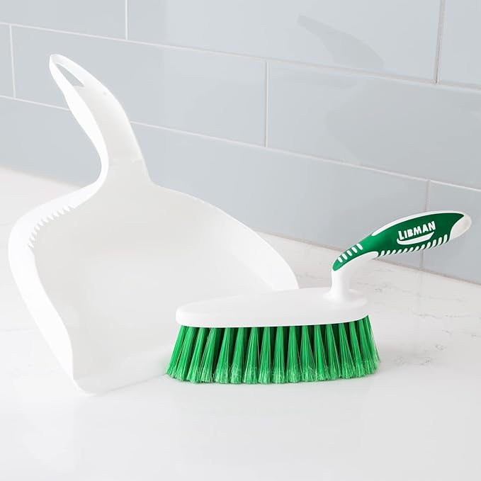 Libman Dust Pan and Brush Set | Portable Cleaning Brush | Mini Broom and Dustpan | Handheld | 2-Pack