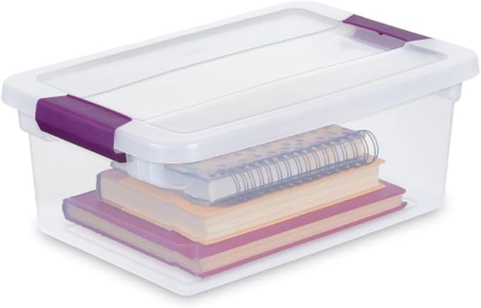Sterilite 48-Pack 15 Quart ClearView Latch Box, Stackable Organizer Bins with Latching Lids - Clear Plastic Organization Containers for Closet, Bedroom, Shelving Units and Everyday Home Storage