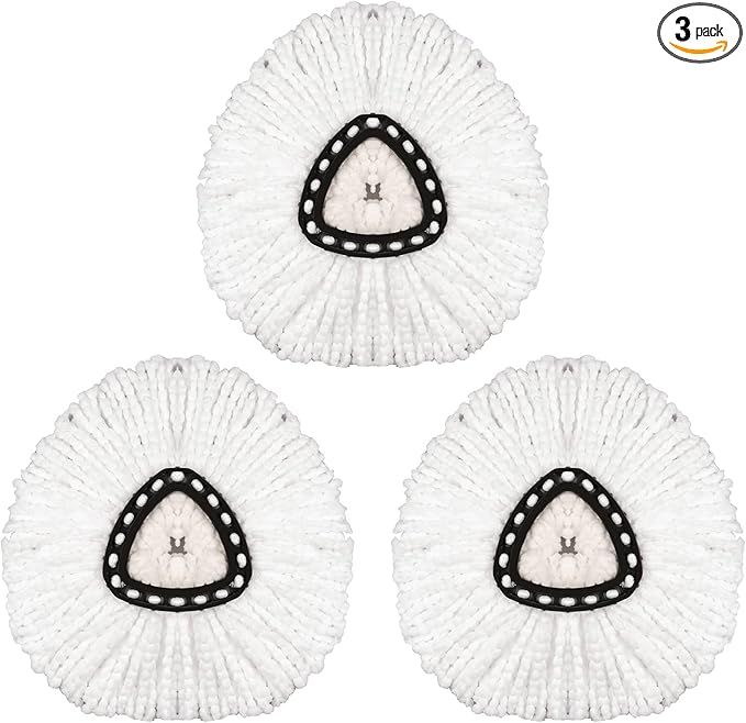 3 Pack Mop Replacement Head Mop Refills EasyWring Spin Mop Refills