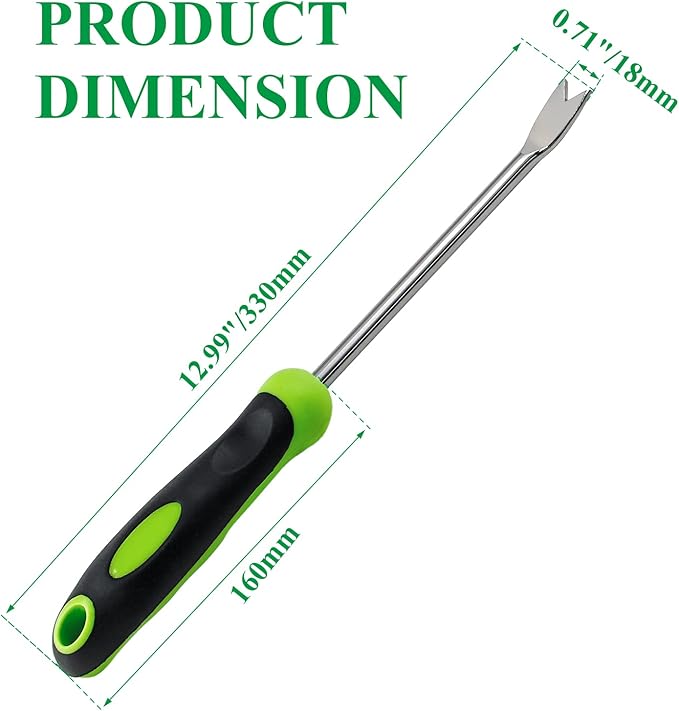 2 Pcs Dandelion Weeder Puller Tool with Soft Handle, Stainless Steel Garden Weed Remover Tool Weed Puller Tool Garden Weeder for Lawn Farmland Transplant Gardening Plant Tool