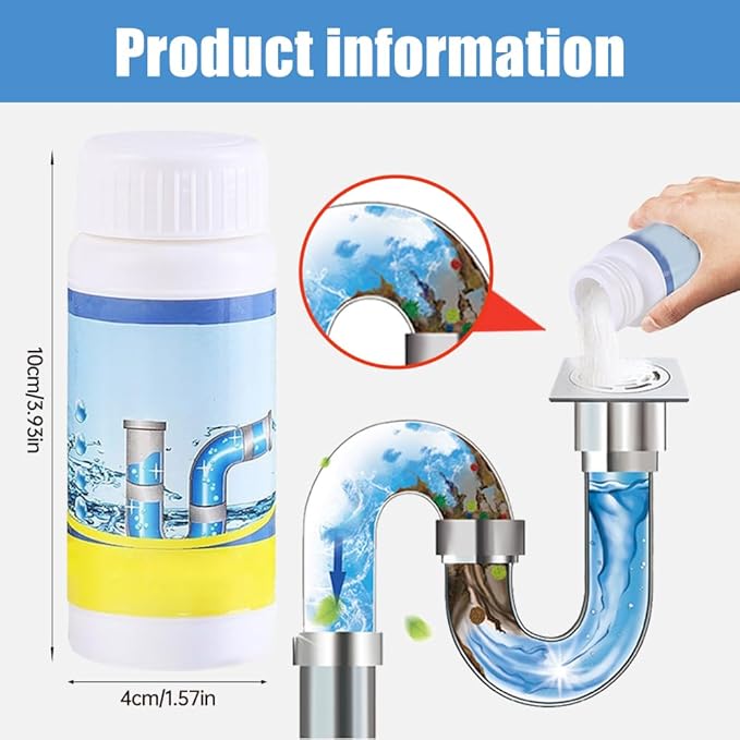2026 Upgraded Sink and Drain Cleaner, Multi-functional Powerful Pipe Unclogging Agent Drains Cleaner Fast Foaming for Kitchen Toilet and Pipes Cleaning Tool (2Set)
