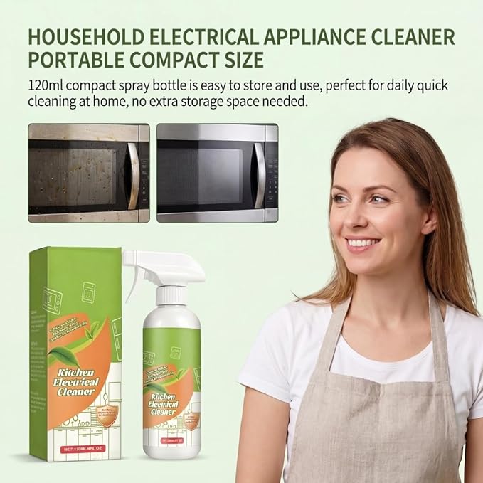 Kitchen Appliance Cleaner Spray, Fly Kitche Cleanse Spray, Electrolyzed Ion Kitchen Cleaner Spray,Multi Purpose Household and Kitchen Cleaning Spray, Clean Up Kitchens Oil Stains (2PCS)