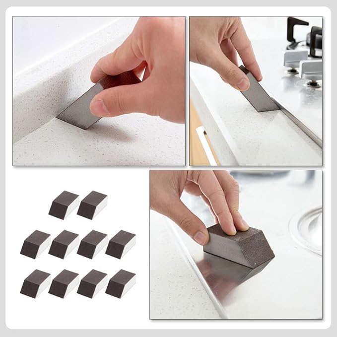 10Pcs Pot Scrub Sponge Kitchen Cleaning Sponge Kitchen Emery Sponge Dish Sponges Kitchen Carborundum Sponge Kitchen Supplies for Home Restaurant
