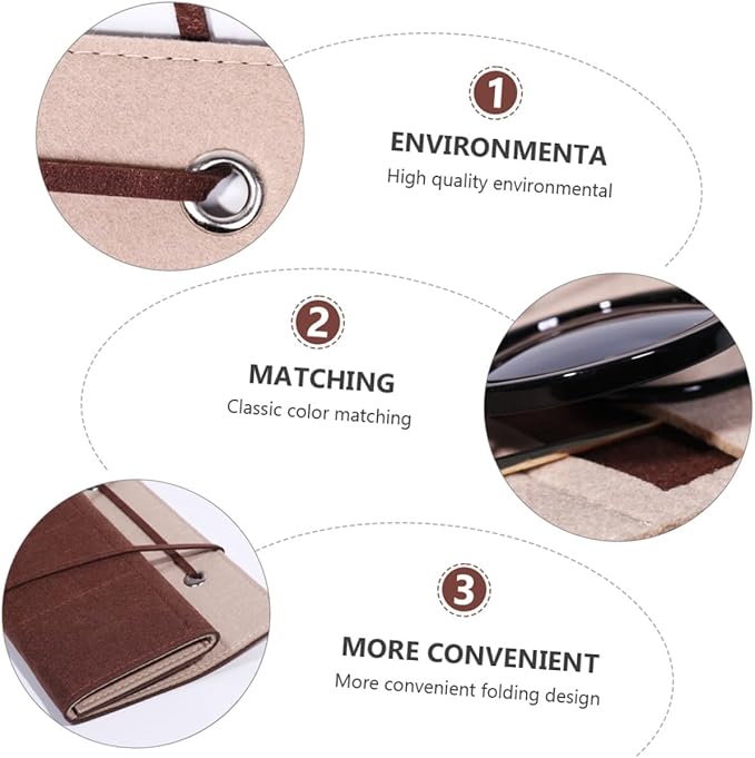 Alipis Felt Sunglasses Organizer Hanging Bag Wall Pocket Storage Pouch 30x40cm Small Camel Eyewear Holder for Door and Wall Hanging